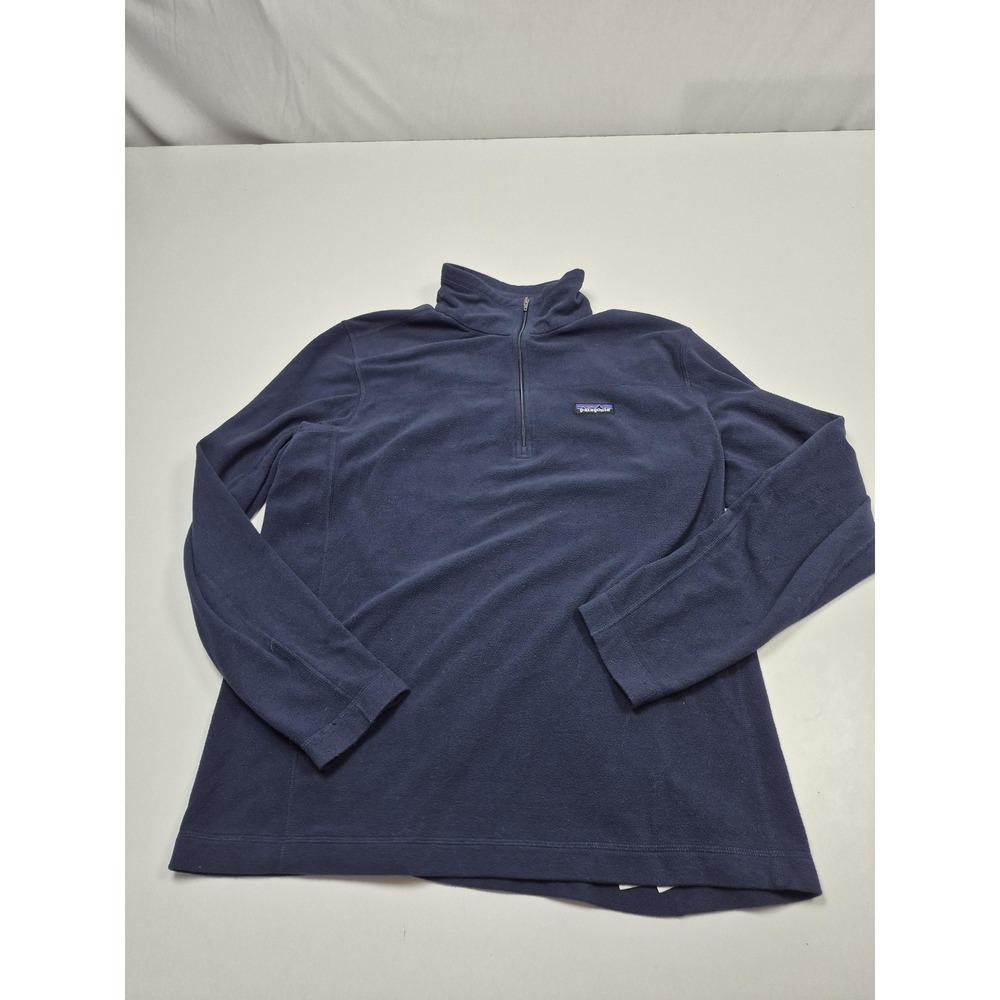 Patagonia Men's Micro D Fleece Pullover Men's Large Blue 1/4 Zip Lightweight
